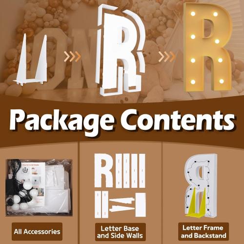 Marquee Letters 3 Feet Tall Large Light Up Letters for Baby Shower Will You Marry Me Sign Baby Sign Happy Birthday Party Decorations Big Letterboard R