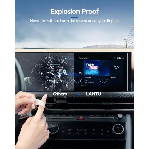 Hyundai Sonata Screen Protector for 2024 2025 2026 Sonata (SEL/N Line/SEL Hybrid/Limited) Accessories Navigation & AC Nano Touchscreen Protector Film Anti-Glare 12.3''- 4PCS
