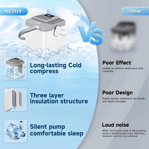 Cold Therapy Machine,Programmable Timer Ice Therapy for Knee with Silent Pump,Knee Ice Machine for Sports Injuries Cryotherapy,Shoulder,Ankle and Back