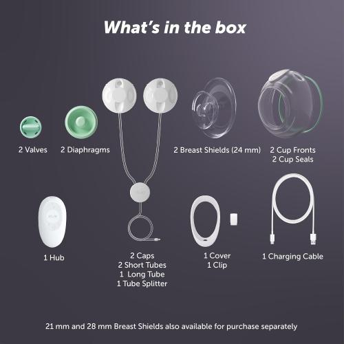 Elvie Stride Hospital-Grade, App-Controlled Breast Pump - Hands-Free, Wearable, Ultra-Quiet & Electric with 2-Modes, 10-Settings & 5oz Capacity per Cup