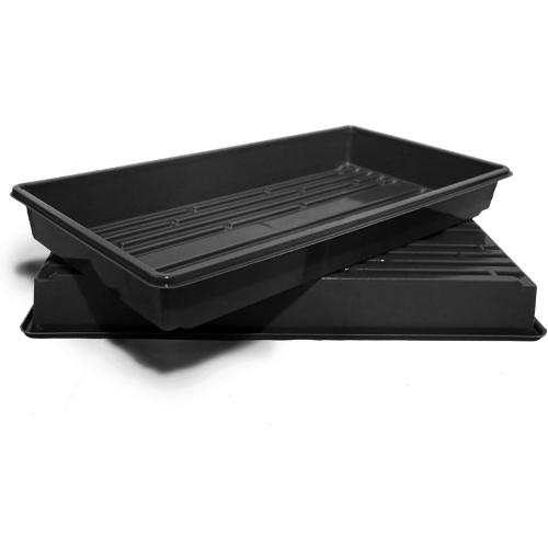 Color Browm 2 1020 Growing Tray for Garden Seeds, Microgreens, Wheatgrass (No Drain Holes) (2 Brown)