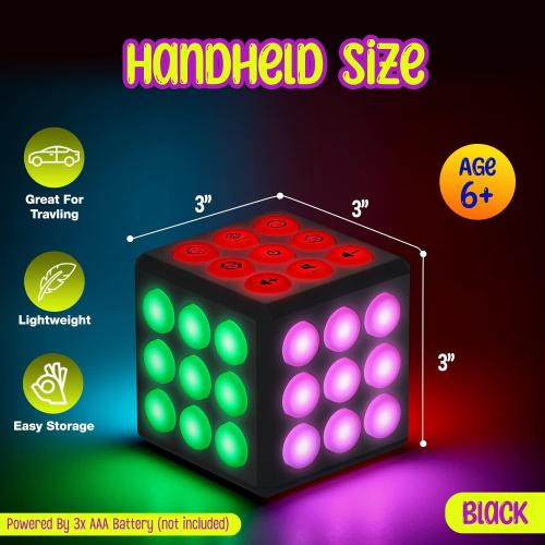 Electronic Brain & Memory Game Cube - Fun Toy Gift Ideas for Ages 6-12  Year Old Boy & Girl - Cool Toys for Boys and Girls - Handheld Games Gifts for Kids and Teens
