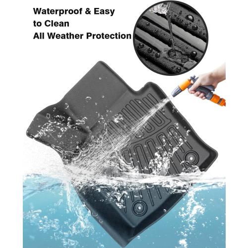 Powerty Floor Mats for 2023 2024 2025 2026 Mazda CX50 CX-50 Accessories All Weather Floor Liner 3D TPE 1st & 2nd Row Floor Mat Heavy-Duty Floor Liners