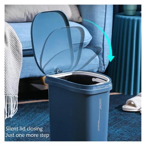 Trash Can Foot Pedal Garbage Cans Bin Dustbin Storage Buckets with Cover Plastic,Compatible for Home Bathroom Cleaning Tools(Orange)