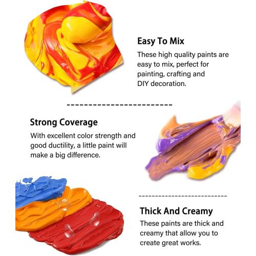 Colorful Fabric Paint Set for Clothes 24 Colors - Permanent Textile Paint Kit for Shoes, Canvas - Non-Toxic Slick Painting Set for Adults, Beginner & Artists