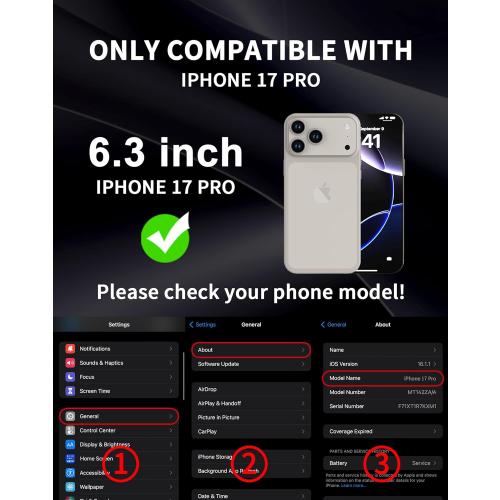 Privacy Screen Protector for iPhone 17 Pro Tempered Glass [2 Pack] Gradient Anti Spy Private Film Accessories Anti Blue Light 9H Hardness Easy Installation Bubble Free Case Friendly [6.3inch]