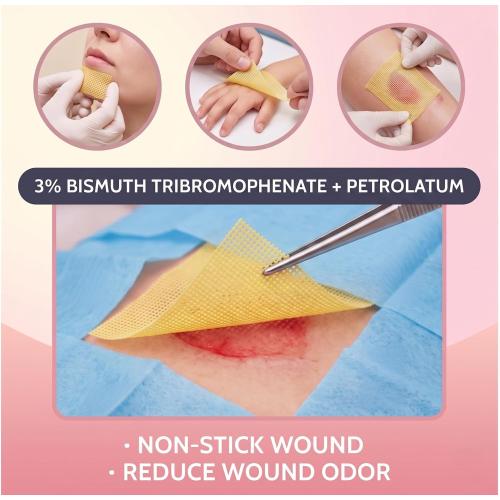 Medical Xeroform Petrolatum Dressing 4x4 - FSA-HSA, Non Stick Gauze Pads