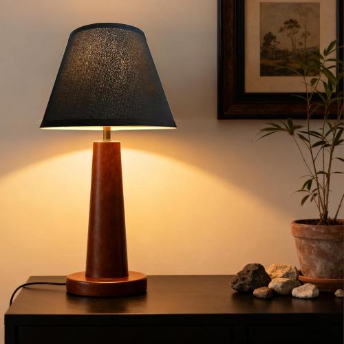 Black Small Lamp Shades Set of 2, 6x10x7 inch Empire Lampshades for Table, Floor & Wall Lamps, Assembly-Free, Spider Fitter Design, Replacement Fabric Lampshade for Bedroom, Living Room Decor