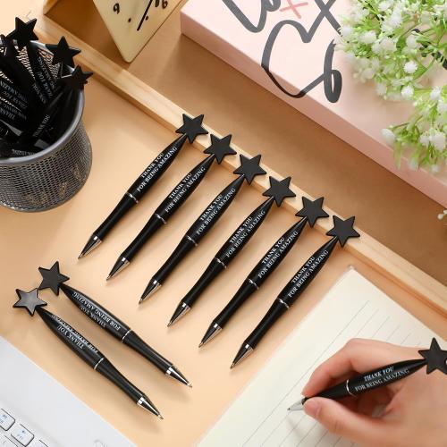 Yeaqee 34 Pcs Vet Tech Appreciation Gifts Bulk Thank You Ballpoint Pens Employee Medical Assistant Appreciation Pens Thank You Gifts for Women Men Custodian Staff Christmas Team(Black)