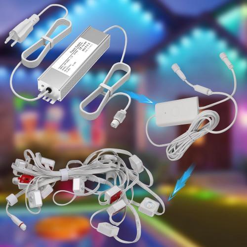 36V Waterproof Power Supply for Govee Permanent Outdoor Lights Only Compatible with Govee H705A H705B H705C Power Adapter Cord 3 Pin