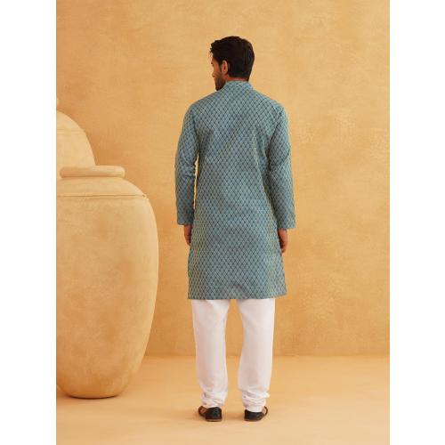 Sojanya XL (Since 1958 Men'S Jacquard Silk Self Design Only Kurta