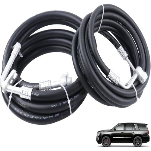 MUCO Rear AC Line Set YTE33439 Replacement Lines Air Conditioning Line for Chevy Tahoe GMC Yukon Cadillac Escalade 2007 2008 2009 2010 2011 2012 2013 2014 Rear Aux AC Hose Kit