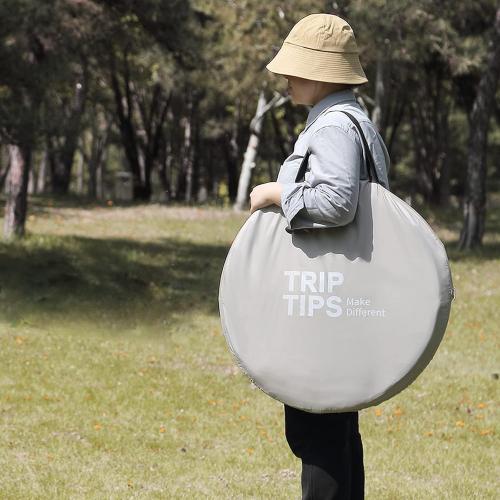 (tan/beige) TRIPTIPS Pop Up Shower Tent with Mesh Window, Portable Toilet Privacy Tent, 6.9 FT, Removable Rain Cover/UPF 50