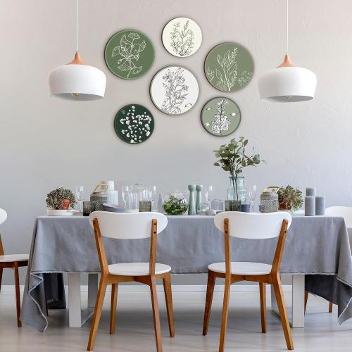 Barydat 6 Pcs Boho Wooden Plant Wall Art Decor,Greenery,8 Inch, 10 Inch | Farmhouse Rustic Bohemian Wall Hanging Vintage Home Decor for Bedroom Living Room Entryway Apartment Farmhouse Interior