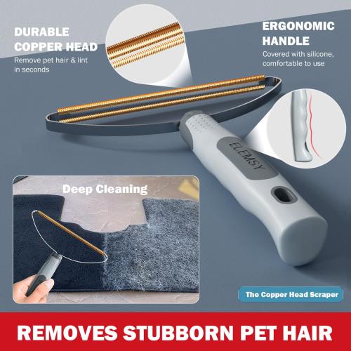 Pet Hair Removal Tools (3-Pack), Dog Cat Hair Remover Pro, Lint Shaver Cleaner, Fur Removal Carpet Scraper, Fuzz Hairball Brush for Carpet, Car Mat, Clothes, Couch, Pet Bed, Cat Tree, Furniture