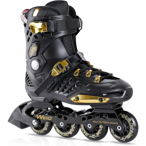 Inline Skates for Women 11 and Men 8.5, Fitness Professional Roller Skates Blades Adult, High Performance Outdoor Inline Speed Skates Unisex, Beginner Free Aggressive 4-Wheel Racing Skates