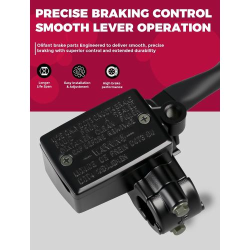 OLIFANT Brake Master Cylinder Handle for Honda TRX 250 300 350 400 450 Foreman 500 Rubicon FourTrax 300 Rancher 350 420 Recon 250 Rincon Sportrax 7/8 ATV Hydraulic Brake Lever