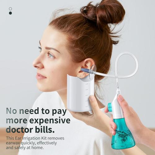 Ear Wax Removal, Ear Cleaner, Ear Cleaning Kit, Manual Ear Irrigation Flushing System, Ear Wax Removal Kit, Safe and Effective to Clean Ear Built Up Wax