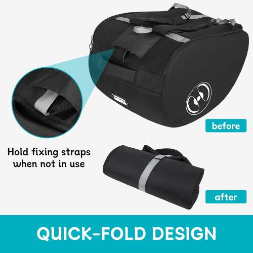 YOREPEK Padded Car Seat Travel Bag for Airplane, Fits for Doona Car Seat Stroller with isofix Base, Infant Car Seat Bags with Lockable Zipper, Foldable Gate Check Stroller Backpack for Baby Travel