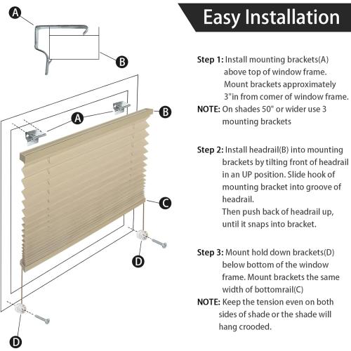 RV Blinds for Camper Window, RV Shades Window Pleated Shades,Camper Blinds for Travel Trailer Motor Coach Motorhome-50 W x 24 L