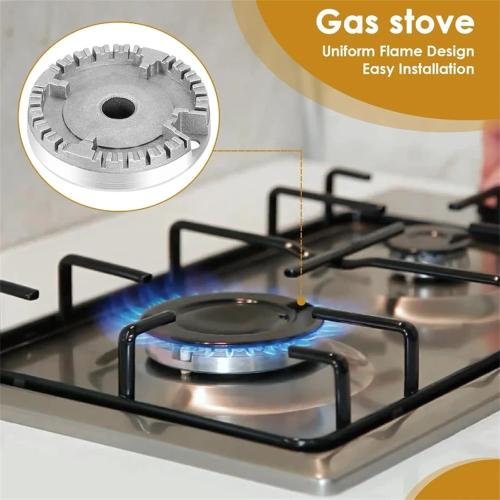 8 PCS Gas Stove Burner Caps Set, Universal Replacement for Most Gas Stoves 1 Large, 1 Small, 2 Middle Sizes Durable Flame Crown Covers for Oven Hobs