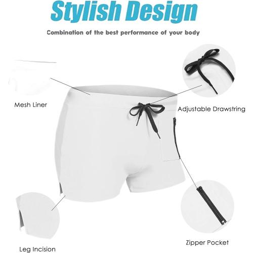 Size XL..COOFANDY Mens Swim Trunks Swimwear Bathing Suit Swim Brief Square Leg Board Short