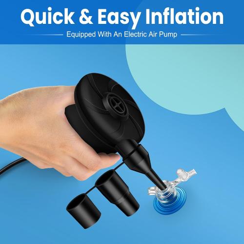 GIGIGO Motorized Pool Float for Adults, Rechargeable Electric Lounger | Rechargeable, Inflatable Lounger, Dual Power System, 360° Steering, Adult Size, Pool Toys for Lake, River, Party, Vacation