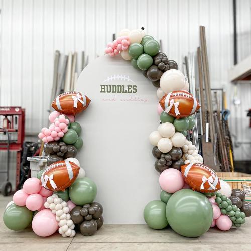Rugby-Balloons Football-Balloon 4Pcs 26 inch Football Foil Balloons Sports Party Decor Game Day Birthday School Win Tailgate and Team Celebration Supply