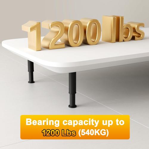 4 Pcs Adjustable Bed Support Legs for Bed Frame/Bed Center Slat, Metal Adjustable Furniture Legs 7.08-13 inch for Bed/Sofa/Cabinet/Couch/Dresser/Table, Thickened Heavy Bed Replacement Legs