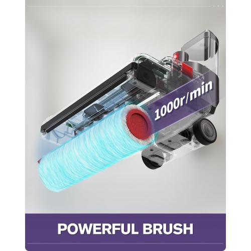 Electric Wet Dry Mopping Head for V15 V8 V7 V10 V11 Vacuum Cleaner, Automatic Cleaning Roller Brush for Various Hard Floors, Great for Sticky Messes and Pet Hair, 2024 New