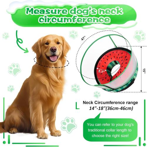 Inflatable Dog Cone Collar with Detachable Enhanced Anti-Licking Shield, Soft Neck Donut Collar for Dogs After Surgery, Adjustable Dog Cone Alternative for Large Medium Small Dogs & Cats