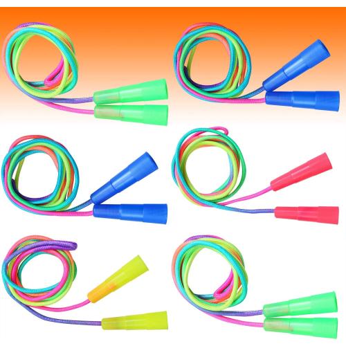 Elcoho 6 Pack Rainbow Jump Rope Set Jumping Ropes Physical Education Skipping Rope