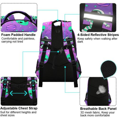Cute Astronauts Alien Space Backpacks for Girls Boys