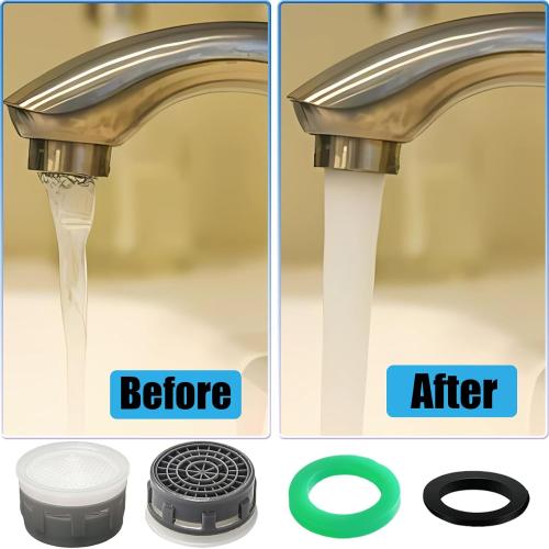 Faucet Aerator 2.2GPM Flow Limiter Insert Faucet Aerator Replacement Part Used for Bathroom or Kitchen Sink Faucet Filter Suitable for Internal and External Thread Faucet Aerators (20 PCS)