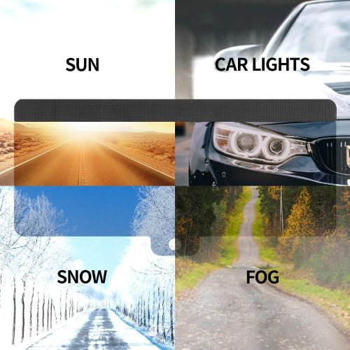 Sun Visor Extender for Car, Upgraded Polarized Car Sun Visor Extender with PC Lens, Velcro Design Convenient Adjustment Position, Filtering Glare, UV Rays for Safe Driving, Universal for Cars, SUV