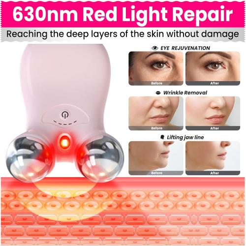 Microcurrent Facial Device,Latest Red Light Technology,Enhances The Ability to Lift The Face and Tighten The Skin,Facial Wrinkle Equipment,Smart Photon Micro-Current Device,Model:EP-300.