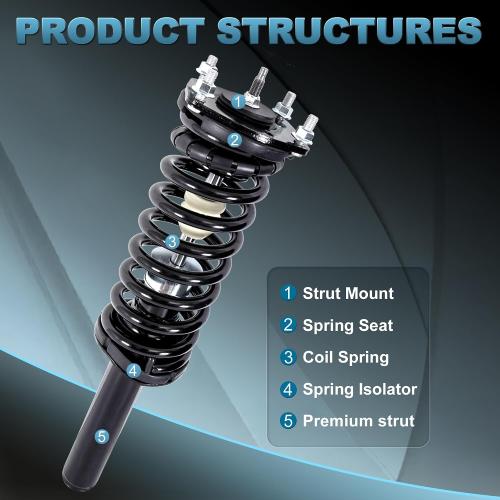 Front Struts & Coil Spring Assembly Shock Absorber 172245 Compatible for Scion xA xB 2004 2005 2006