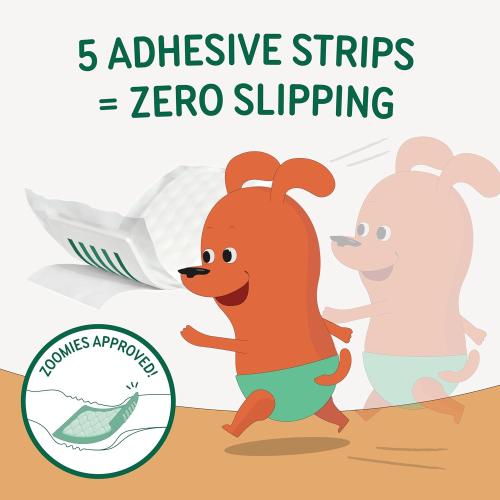 PAWPANG Disposable Dog Diaper Liners Booster Pads for Male & Female Dogs, 100ct, 5 Sizes Options, Doggie Diaper Inserts fit Most Types of Dog Diapers - Pet Belly Bands & Male Wraps (X-Small(100ct))