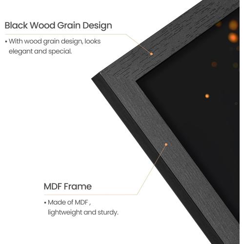 upsimples 12x16 Picture Frame, Wall Gallery Photo Frames with Engineered Wood, Black 1 Pack