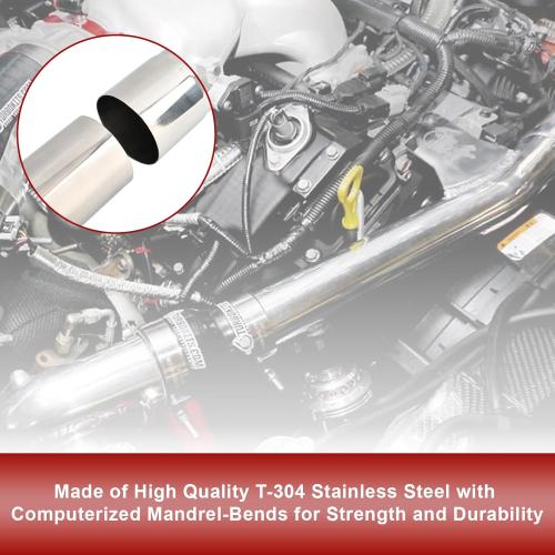 2.5'' Inch DIY Custom Mandrel Exhaust Pipe Tube Pipe Industry Pipe,48'' Straight Pipe,2.5'' OD Straight & Mandrel Bend Pipe(45/90/180 Degree) Kit,T304 Stainless Steel,Universal Fitment-8PCS
