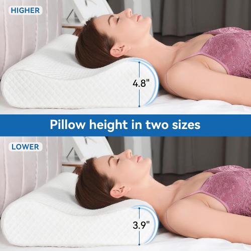 AM AEROMAX 26 Queen Size Contour Memory Foam Pillow, Cervical Pillow for Neck Pain Relief, Neck Orthopedic Sleeping Pillows for Side, Back and Stomach Sleepers