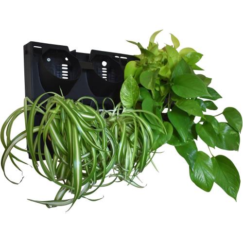 Wall Planter | Bustani 2x4 Vertical Garden | 8 Pot Living Wall Planter - Easy to Create Indoor Living Wall for Home/Office | Great Decor for Patios & Entryways | Made of Plastic