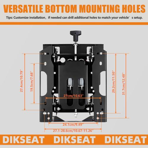 Universal Seat Suspension Kit Low Profile Heavy-Duty Suspension for Zero Turn Lawn Mower Tractor, Skid Steer, Forklift, Compatible with Most Zero Turn Mower