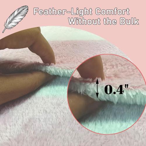 MorroMorn Pink Twin Blanket for Bed Couch Daybed, Fall Super Soft Fleece Blankets for Girls Kids Teen Preppy Dorm - Cozy Fluffy Plush Lightweight