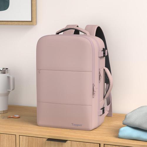Taygeer Laptop Backpack for Women, Large Travel Backpack ,Laptop Compartment, TSA Friendly 40l Carry On Mochila, Daypack Business Computer Bag for Office Work Travel Essentials, Pink