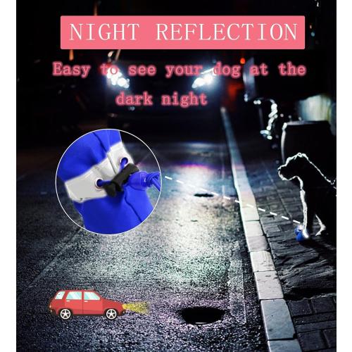 YAODHAOD Dog Shoes for Small Dogs, Puppy Dog Boots & Paw Protector for Winter Snowy Days, Anti-Slip Sole Dog Booties for Indoor Hardwood Floor 4PCS (Blue,Size: 2)