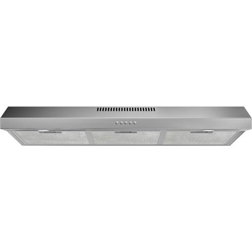 FIREGAS Size  36 Inch Under Cabinet Range Hood, Ducted/Ductless Convertible Kitchen Vent Hood with 3-Speed Exhaust Fan, 300 CFM, LED Lights, Stainless Steel Stove Hood for Kitchen