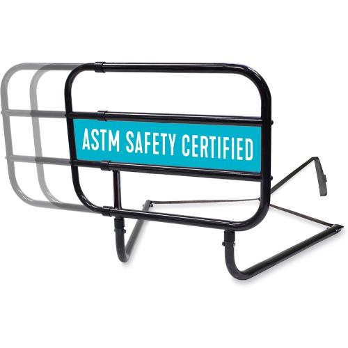 Black Able Life Bedside Extend-A-Rail, Adjustable Senior Bed Safety Railing and Stand Assist Grab Bar, Extendable Guardrail for Seniors and Elderly Adults, ASTM Safety Approved Bedrail