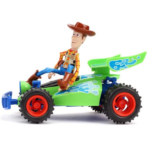Jada Disney Pixar Toy Story 4 Turbo Buggy W/Woody Radio Control Vehicle, 2.4 Ghz, 1: 24