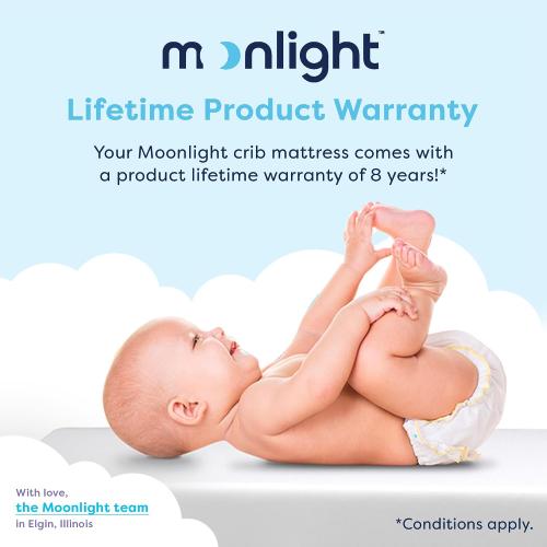 Moonlight Slumber Little Dreamer Crib Mattress – Dual-Sided Baby and Toddler Mattress, Firm Infant Support, Waterproof and Hypoallergenic, 5 Foam, Standard Size, Made in USA